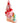 Christmas Sparkle Pink Bottle Brush Tree Retro Deer Ceramic Pink Baby Shoe 6 Inch High