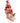 Christmas Sparkle Pink Bottle Brush Tree Retro Deer Ceramic Pink Baby Shoe 6 Inch High