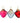 Heart Crackled Blown Glass Ornaments Set of 3 Present Topper