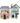 Vintage Hallmark Nostalgic Village House Ornaments Set Of 4 Victorian House Cafe Church